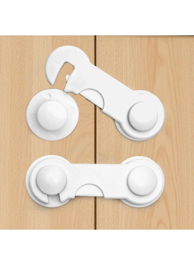 3Pcs Durable Childproof Safety Locks for Toddlers – Cabinets, Drawers, Wardrobes and Appliances Protection, Easy for Adults, Hard for Kids, Essential Baby Safety Device, Multicolor - Image 1